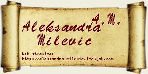 Aleksandra Milević vizit kartica